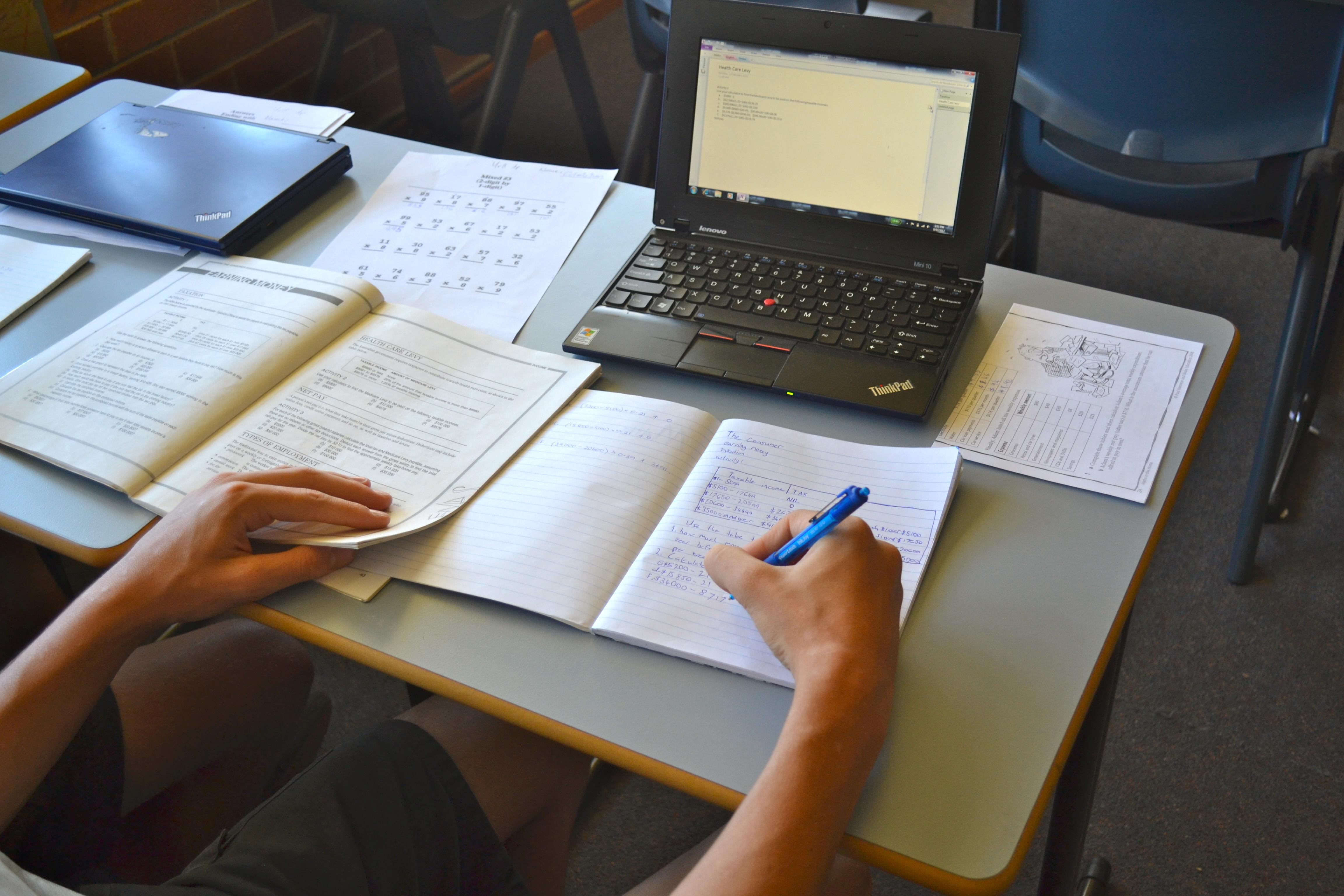 students in the maths classroom